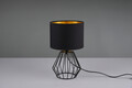Lampa de masa Chuck, RL, 20x34 cm, 40W, 1x E14, metal/textil, negru/auriu