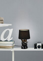 Lampa de masa Dosy, RL, 18x29 cm, 40W, 1x E14, ceramica/textil, negru