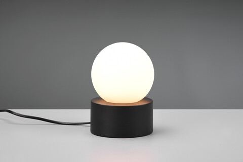 Lampa de masa Countess, RL, 12x17 cm, 25W, 1x E14, metal, negru mat/alb