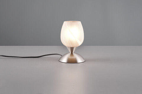 Lampa de masa Cup Ii, RL, 12x18 cm, 40W, 1x E14, metal, nichel mat