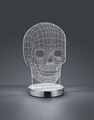 Lampa de masa Skull, RL, 14.5x12x21.5 cm, 7W, 1x SMD, metal, argintiu