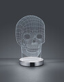 Lampa de masa Skull, RL, 14.5x12x21.5 cm, 7W, 1x SMD, metal, argintiu