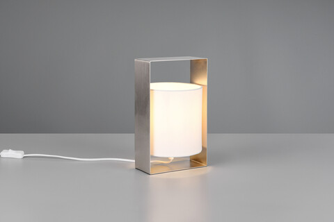 Lampa de masa Pail, RL, 16x15x27 cm, 10W, 1x E27, metal, nichel mat