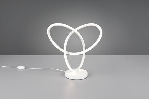 Lampa de masa Lando, RL, 28x12x28 cm, 8W, 1x SMD, metal, alb mat