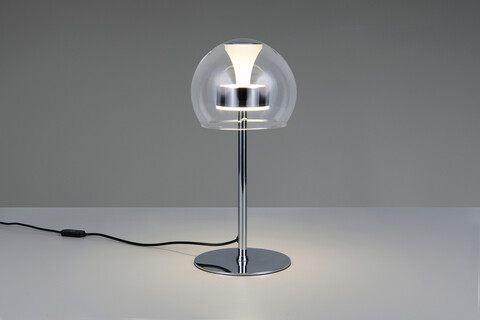 Lampa de masa Flynt, TRIO, 16x35 cm, 8W, 1x SMD, metal, argintiu