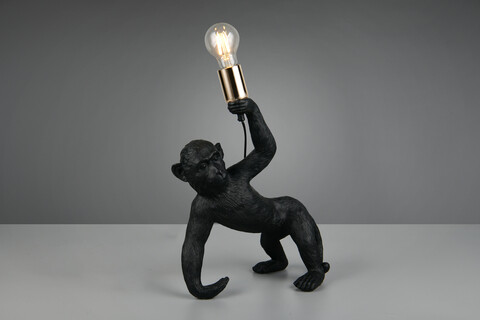 Lampa de masa Bobo, RL, 31.5x17.5x42 cm, 15W, 1x E27, polirasina, negru