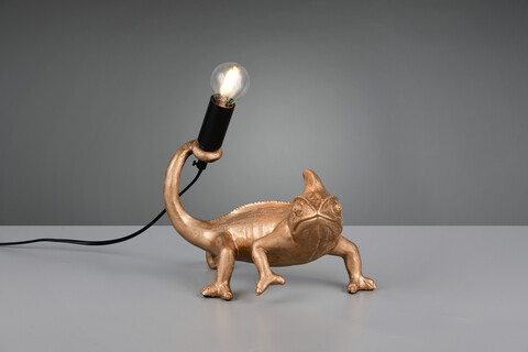 Lampa de masa Crawly, RL, 24.5x14x22 cm, 10W, 1x E14, polirasina, auriu