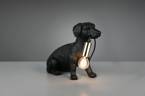 Lampa de masa Rudi, RL, 28x12.5x23.5 cm, 10W, 1x E14, polirasina, negru