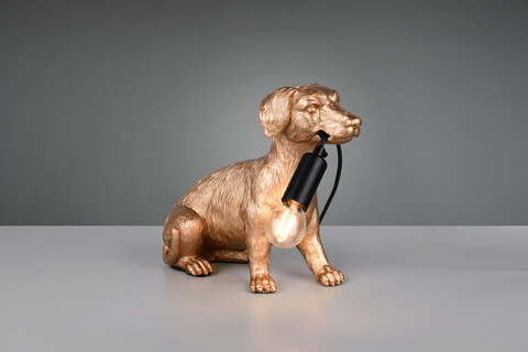 Lampa de masa Rudi, RL, 28x12.5x23.5 cm, 10W, 1x E14, polirasina, auriu