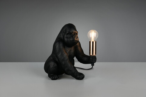 Lampa de masa Kong, RL, 22x15x23 cm, 10W, 1x E14, polirasina, negru