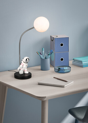 Lampa de masa Arm, RL, 15x43x44 cm, 1.5W, 1x SMD, polirasina, negru/alb