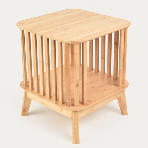 Noptiera Lemn, Homla, 40x40x45 cm, bambus, natur