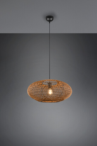 Lustra Hedda, TRIO, 52x150 cm, 40W, 1x E27, metal, negru mat/maro