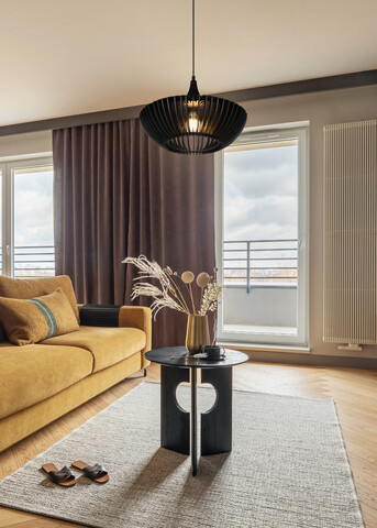 Lustra Colino, TRIO, 40x150 cm, 40W, 1x E27, metal, negru mat