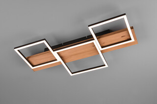 65x34.5x7.5 cm, Natur;Negru mat, Plafoniera