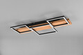 Plafoniera Harper, TRIO, 65x34.5x7.5 cm, 30W, 1x SMD, metal/lemn, natur/negru mat