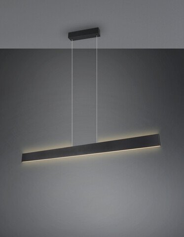 Lustra Galway, TRIO, 150x8.5x150 cm, 35W, 1x SMD, metal, negru mat