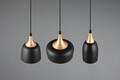 Lustra Chiraz, TRIO, 63x20x150 cm, 25W, 3x E14, metal, negru mat/auriu