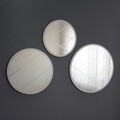 Set 3 oglinzi decorative A800, Neostill, 40 cm/50 cm/60 cm, argintiu