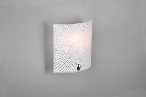 Aplica de perete Elisa, TRIO, 20x22 cm, 40W, 1x E27, metal, alb/argintiu