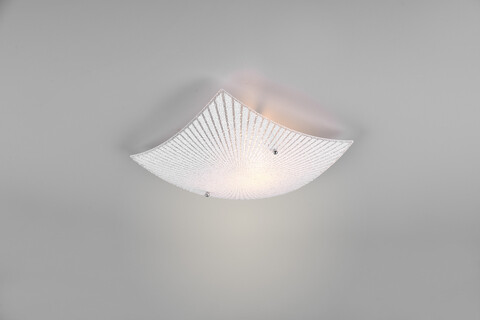 Plafoniera Elisa, TRIO, 30x30x9 cm, 40W, 1x E27, metal, alb/argintiu