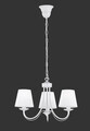 Candelabru Cortez, TRIO, 52x150 cm, 28W, 3x E14, metal, alb mat