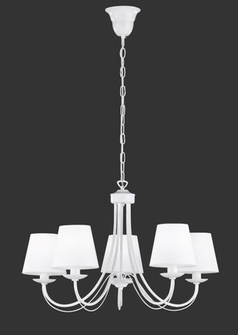 Candelabru Cortez, TRIO, 70x150 cm, 28W, 5x E14, metal, alb mat