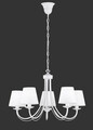Candelabru Cortez, TRIO, 70x150 cm, 28W, 5x E14, metal, alb mat