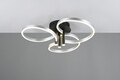 Plafoniera Caruso, TRIO, 65.5x20 cm, 43W, 1x SMD, metal, negru/argintiu lucios