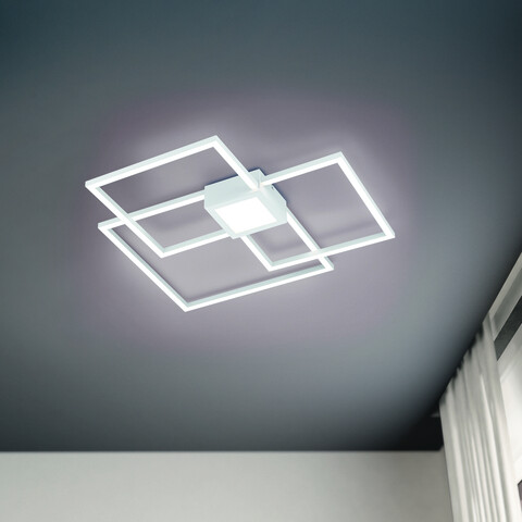 Plafoniera Hydra, TRIO, 65.5x65.5x6.5 cm, 38W, 1x SMD, metal, alb mat