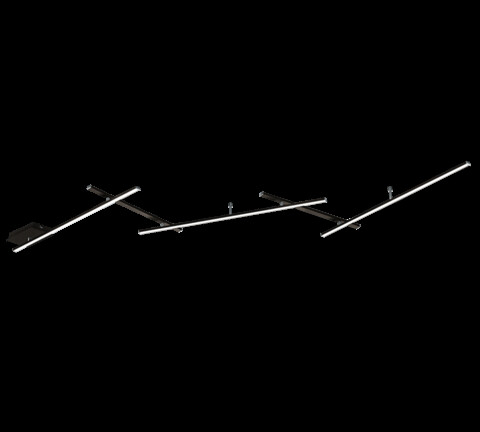 Plafoniera Indira, TRIO, 245x50x6.5 cm, 25W, 1x SMD, metal, negru mat