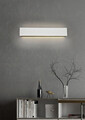 Aplica de perete Concha, TRIO, 47x8 cm, 9W, 2x LED, metal, alb mat