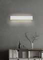Aplica de perete Concha, TRIO, 47x8 cm, 9W, 2x LED, metal, alb mat