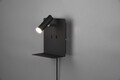 Lampa de perete Element, TRIO, 16x20 cm, 3W / 1.5W, 2x SMD, metal, negru mat