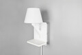 Lampa de perete Comfort, TRIO, 16x18x31 cm, 40W, 1x E14, metal, alb mat
