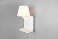 Lampa de perete Comfort, TRIO, 16x18x31 cm, 40W, 1x E14, metal, alb mat