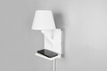 Lampa de perete Comfort, TRIO, 16x18x31 cm, 40W, 1x E14, metal, alb mat