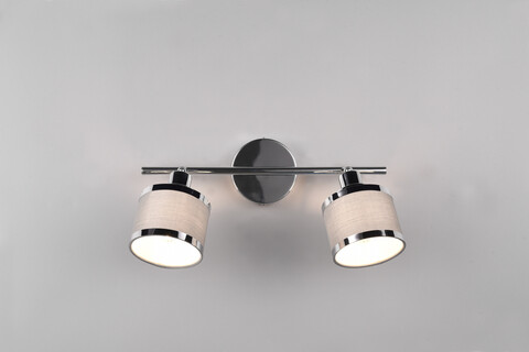 Plafoniera Arosa, TRIO, 52.5x10x19 cm, 28W, 2x E14, metal, argintiu/gri