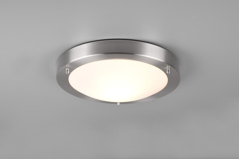 Plafoniera Condus, TRIO, 31.5x8 cm, 60W, 1x E27, metal, nichel mat