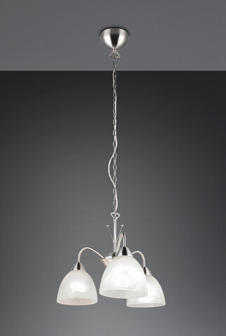 Lustra Dobby, RL, 43x150 cm, 10W, 3x E27, metal, nichel mat/alb