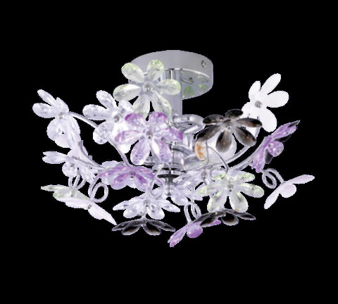 Plafoniera Flower, RL, 38x22 cm, 40W, 2x E14, metal, multicolor