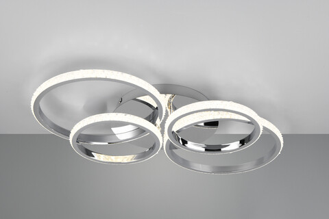 Plafoniera Cires, RL, 65.5x49.5x8.5 cm, 27W, 1x SMD, metal, argintiu