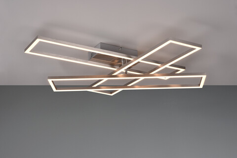 Plafoniera Corso, RL, 66x60x10 cm, 36W, 1x SMD, metal, nichel mat