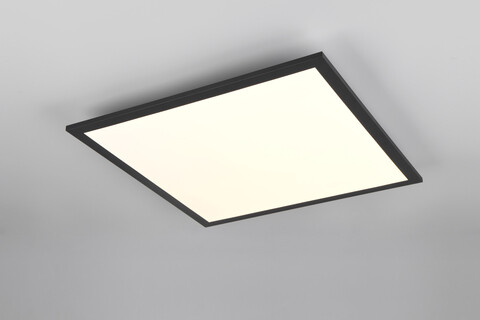 Plafoniera Beta, RL, 44.5x44.5x5 cm, 18W, 1x SMD, metal, negru mat/alb
