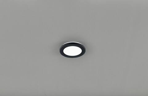Plafoniera Camillus, RL, 17x3 cm, 9W, 1x SMD, plastic, negru mat