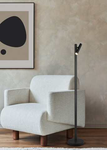 Lampadar Gomez, RL, 22x130 cm, 3W, 1x SMD, metal, negru mat