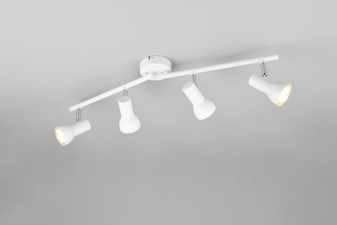 Plafoniera Cantar, RL NOW, 60.5x8x15.5 cm, 5W, 4x GU10, metal, alb mat