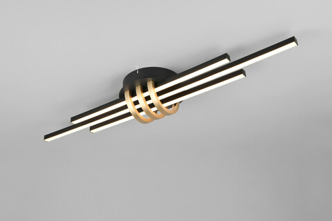 Plafoniera Cinto, RL NOW, 81x18x10.5 cm, 20W, 1x SMD, metal, negru/auriu