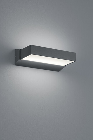 Aplica de perete pentru exterior Cuando, TRIO, 23.2x13.5x7 cm, 11W, 1x SMD, aluminiu, antracit