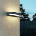 Aplica de perete pentru exterior cu senzor Cuando, TRIO, 23.2x7 cm, 11W, 1x SMD, aluminiu, antracit
